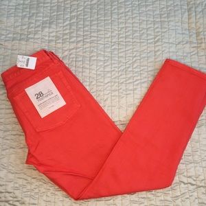 GORGEOUS coral toothpick j.crew jean. NWT.